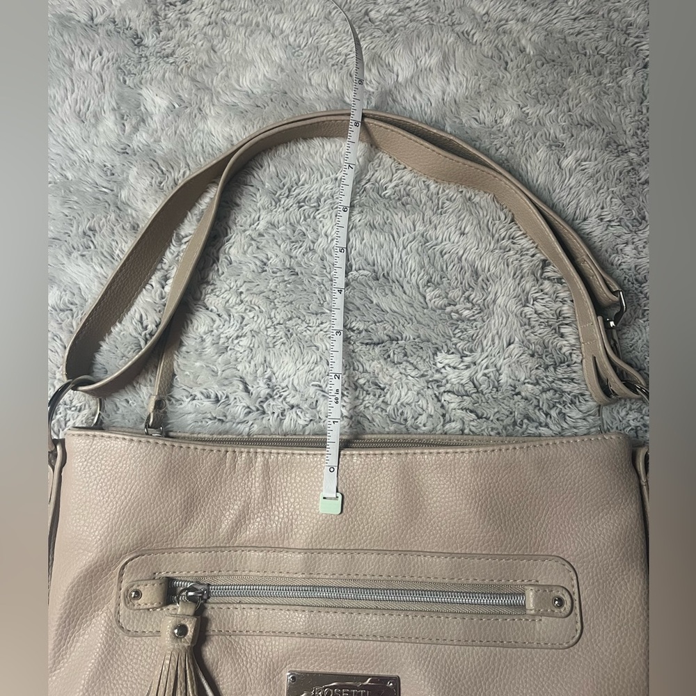 Rosetti Women's Tan Handbag Purse Tassel Shoulder or Crossbody - Picture 12 of 14